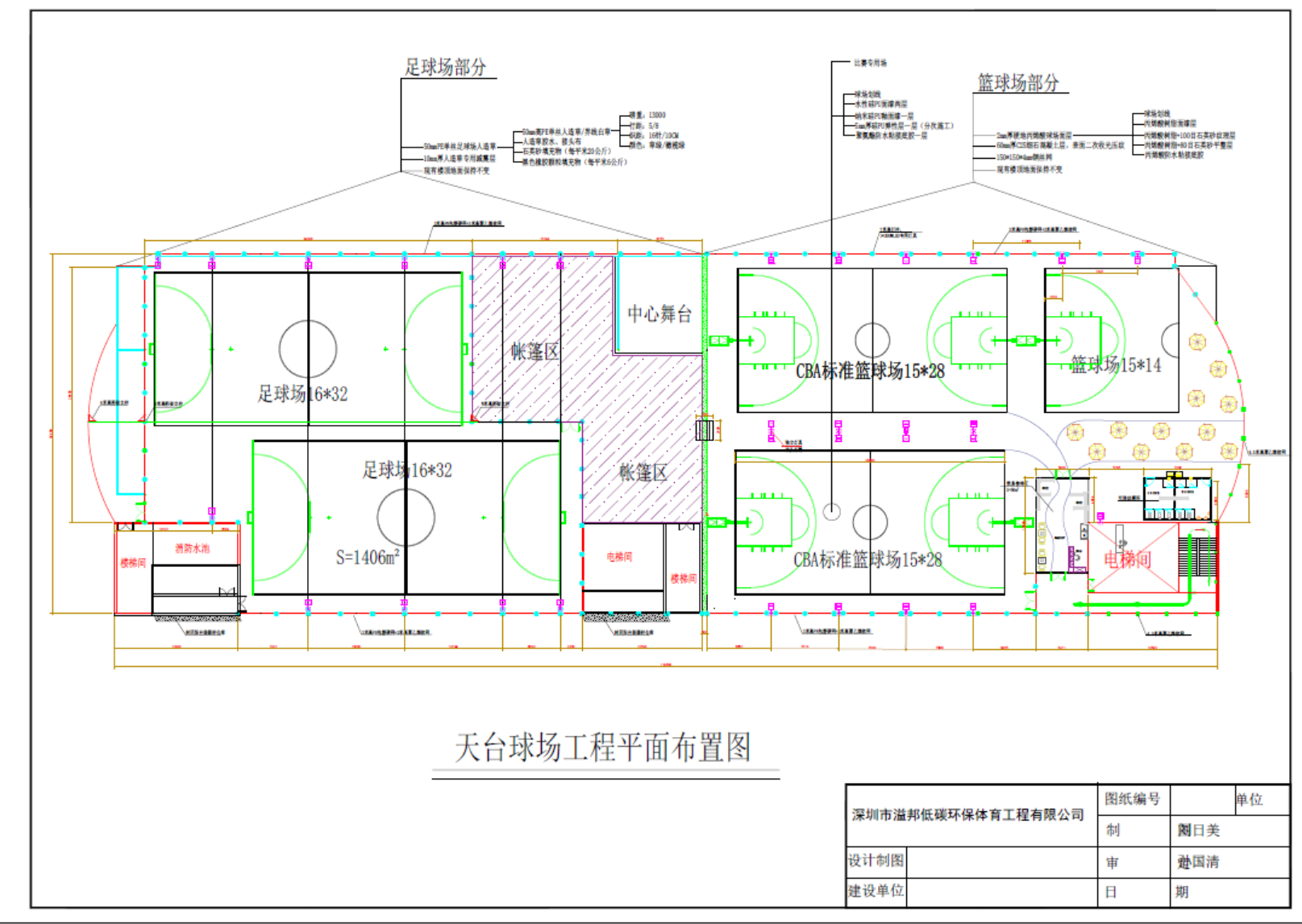 南风楼天台球场露营布置图 南风楼天台球场露营布置图